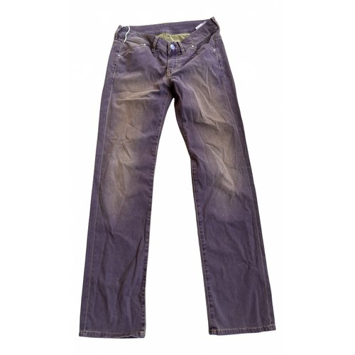 Pre-owned Replay Straight Pants In Purple