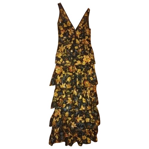Pre-owned Marchesa Notte Glitter Mid-length Dress In Multicolour