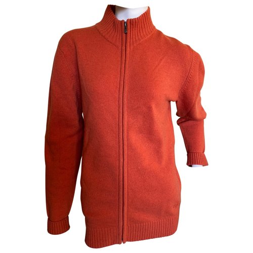 Pre-owned Sergio Tacchini Wool Cardigan In Orange