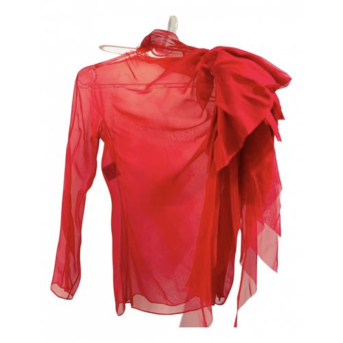 Pre-owned Brioni Silk Blouse In Red
