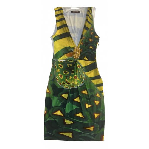 Pre-owned Roberto Cavalli Mid-length Dress In Green