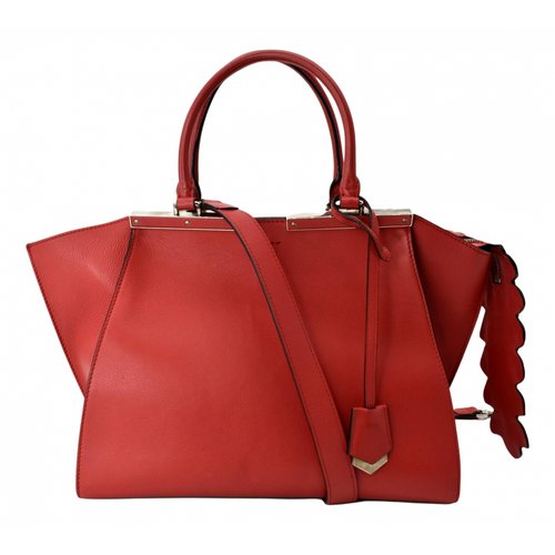 Pre-owned Fendi 3jours Leather Handbag In Red