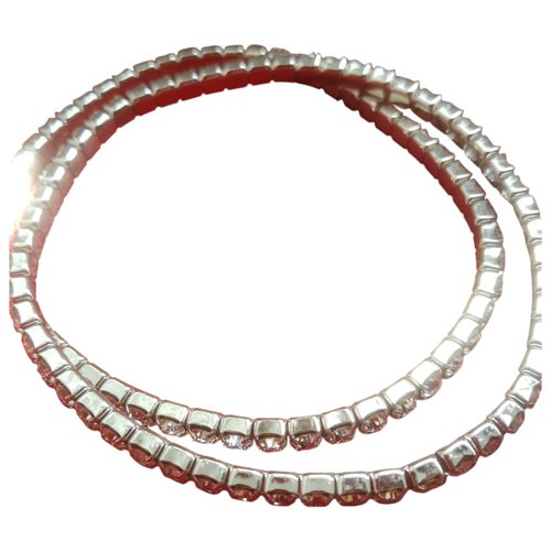 Pre-owned Swarovski Crystal Bracelet In Silver