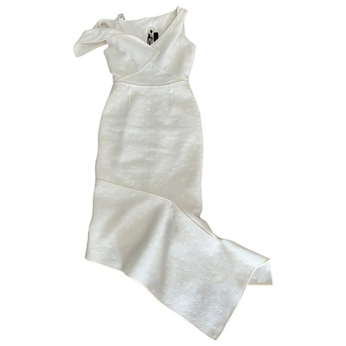 Pre-owned Roland Mouret Mid-length Dress In White