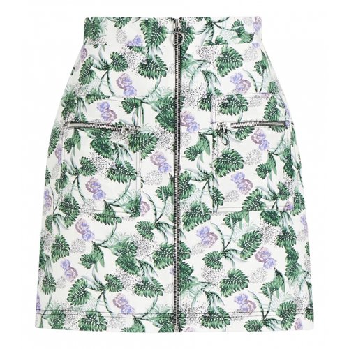 Pre-owned Maje Linen Mini Skirt In Multicolour