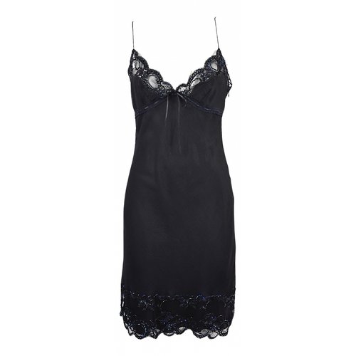 Pre-owned Jenny Packham Silk Mini Dress In Black