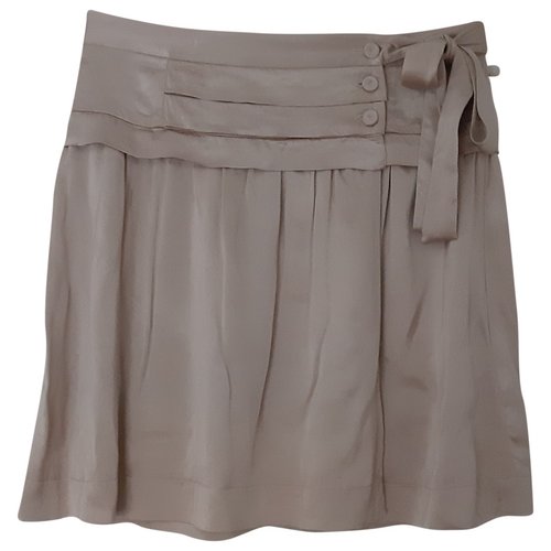 Pre-owned Comptoir Des Cotonniers Mid-length Skirt In Beige