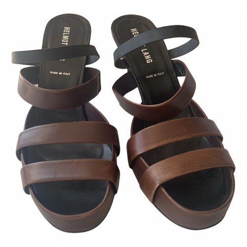 Pre-owned Helmut Lang Leather Sandals In Brown