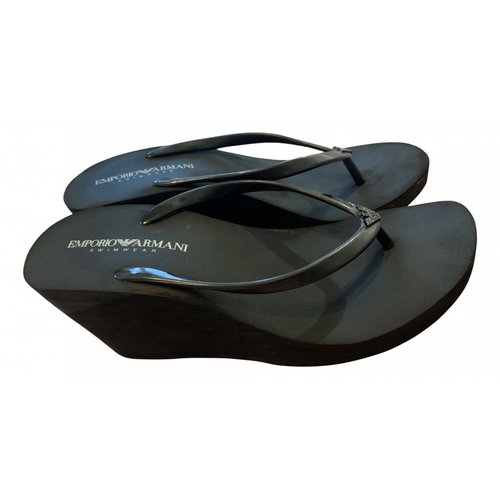 Pre-owned Emporio Armani Sandal In Black