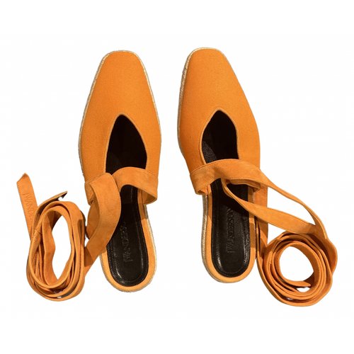 Pre-owned Jw Anderson Leather Ballet Flats In Orange
