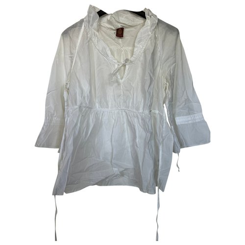 Pre-owned Dondup Blouse In White
