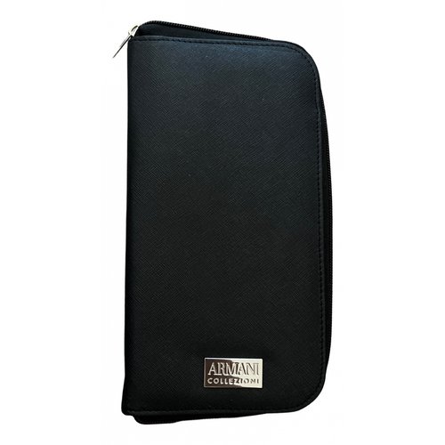 Pre-owned Armani Collezioni Leather Small Bag In Black