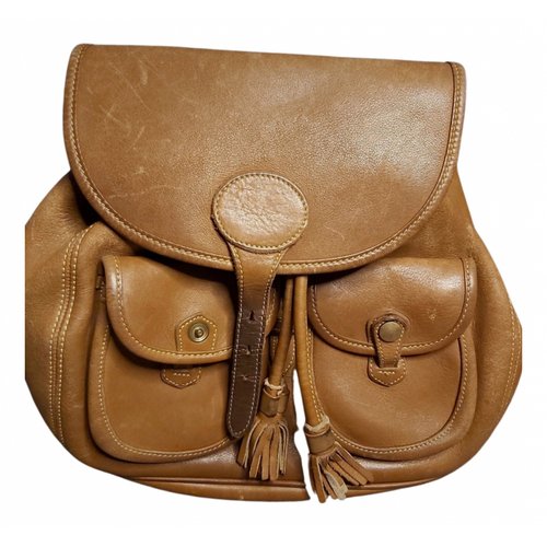 Pre-owned Dooney & Bourke Leather Backpack In Camel