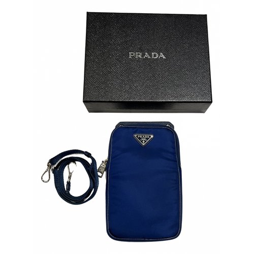 Pre-owned Prada Cloth Small Bag In Blue
