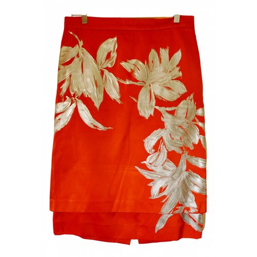 Pre-owned Dries Van Noten Mid-length Skirt In Orange
