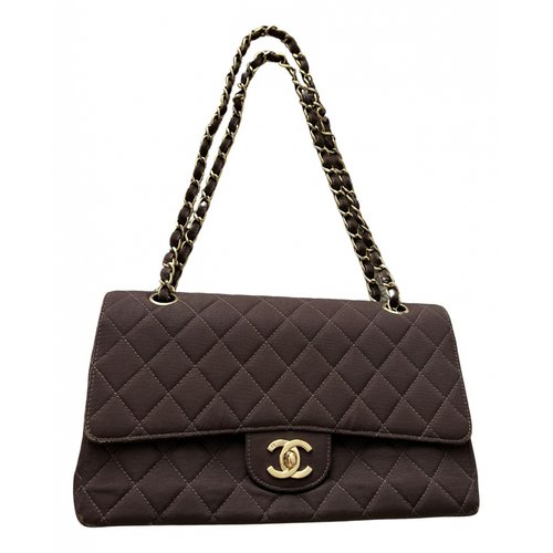 Pre-owned Chanel 2.55 Cloth Crossbody Bag In Brown