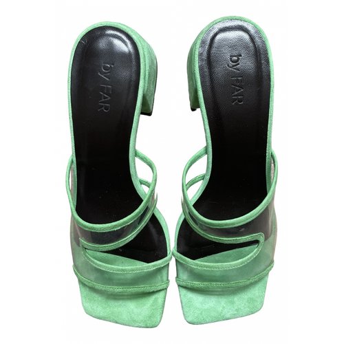 Pre-owned By Far Sandal In Green