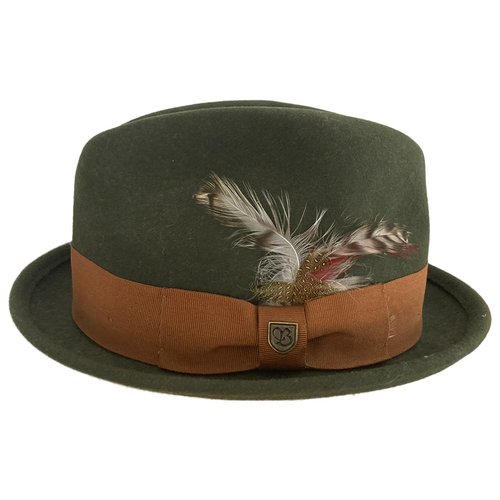 Pre-owned Brixton Wool Hat In Green