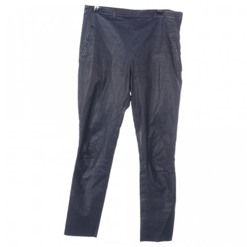 Pre-owned Acne Studios Leather Trousers In Blue
