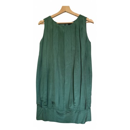 Pre-owned Sita Murt Silk Mini Dress In Green