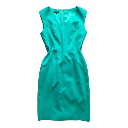 Pre-owned Escada Wool Mid-length Dress In Green