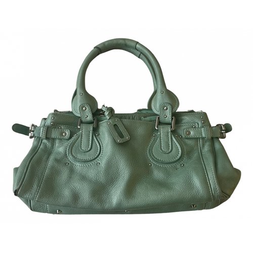 Pre-owned Chloé Paddington Leather Handbag In Green