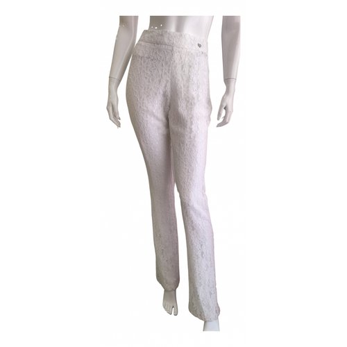 Pre-owned Blugirl Folies Trousers In White