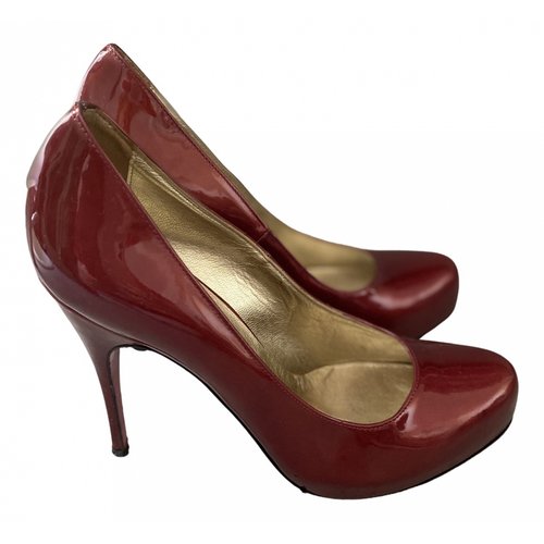 Pre-owned Luciano Padovan Leather Heels In Burgundy