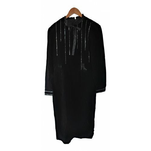 Pre-owned Balenciaga Velvet Maxi Dress In Black