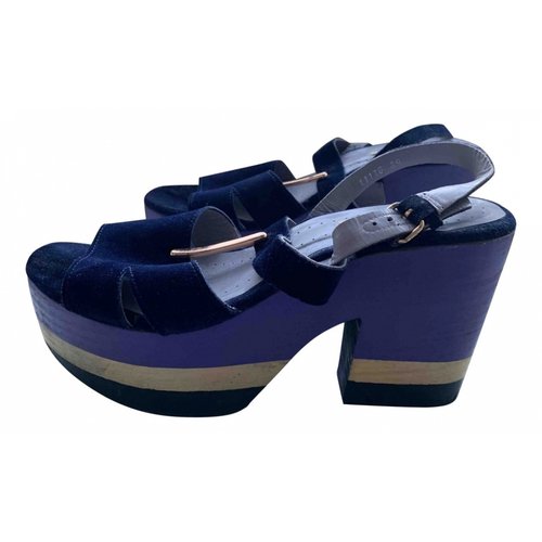 Pre-owned Opening Ceremony Sandals In Navy