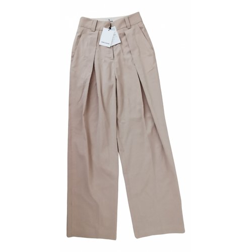 Pre-owned Low Classic Trousers In Beige