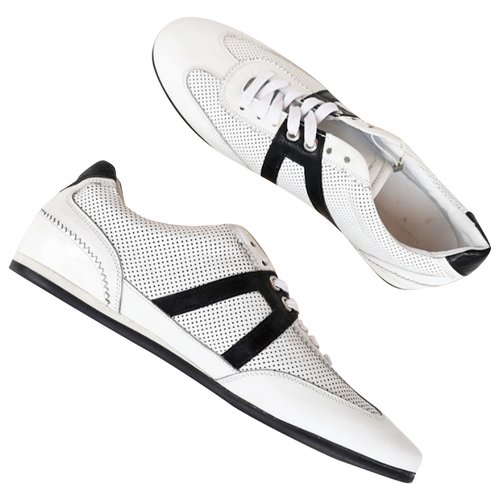 Pre-owned Alessandro Dell'acqua Leather Low Trainers In White
