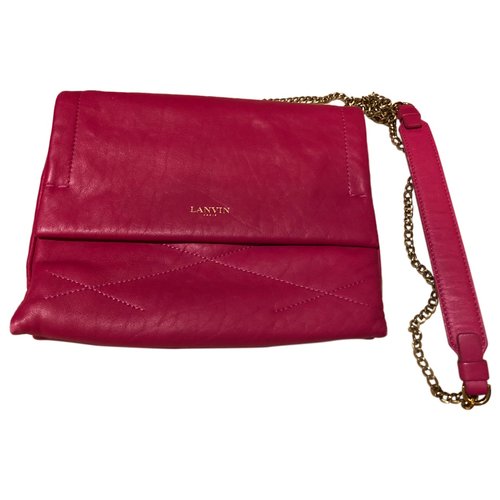 Pre-owned Lanvin Sugar Leather Handbag In Pink