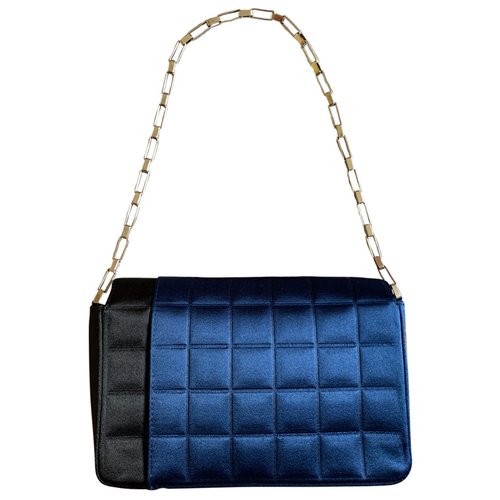 Pre-owned Chanel East West Chocolate Bar Cloth Handbag In Blue