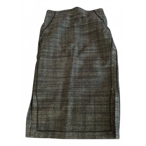 Pre-owned Aquilano Rimondi Wool Mid-length Skirt In Grey
