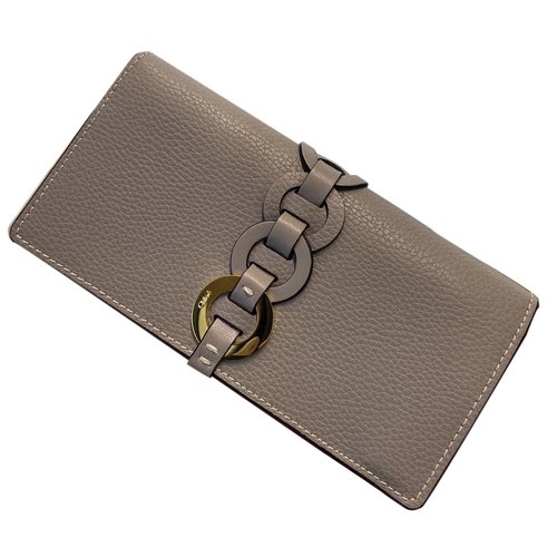 Pre-owned Chloé Leather Purse In Grey