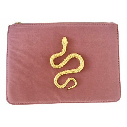 Pre-owned Paco Rabanne Velvet Clutch Bag In Pink