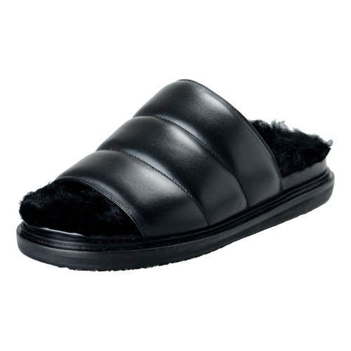 Pre-owned Marni Leather Sandal In Black