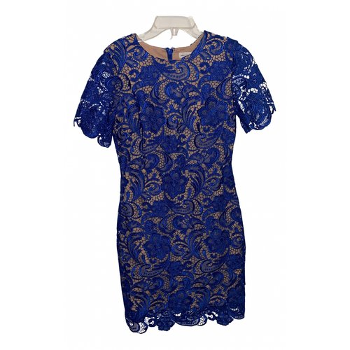 Pre-owned Dress The Population Mid-length Dress In Blue