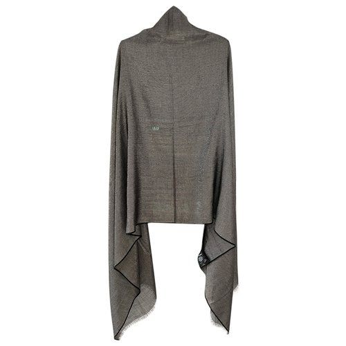 Pre-owned Saint Laurent Cashmere Stole In Metallic