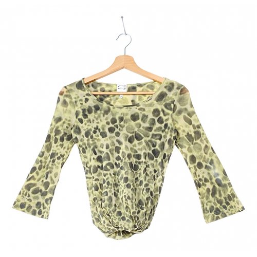 Pre-owned Roberto Cavalli Top In Green