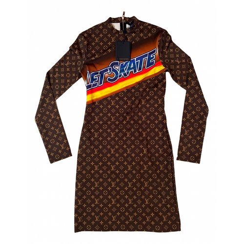 Pre-owned Louis Vuitton Mid-length Dress In Brown