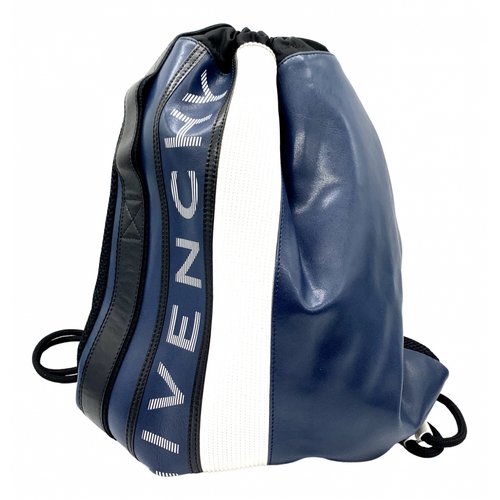 Pre-owned Givenchy Leather Weekend Bag In Blue