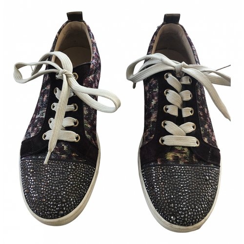 Pre-owned Christian Louboutin Louis Trainers In Purple