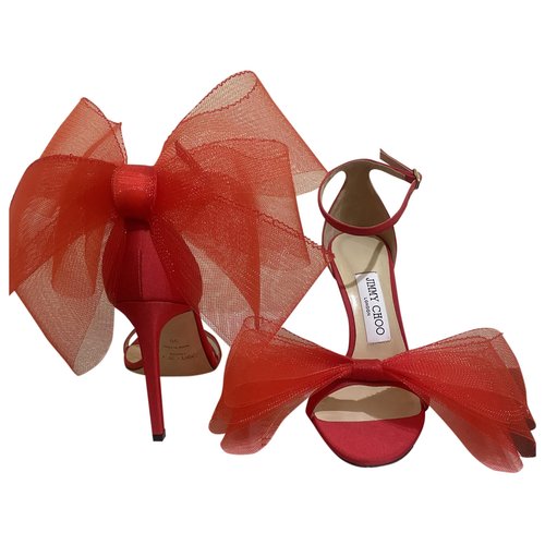 Pre-owned Jimmy Choo Sandals In Red