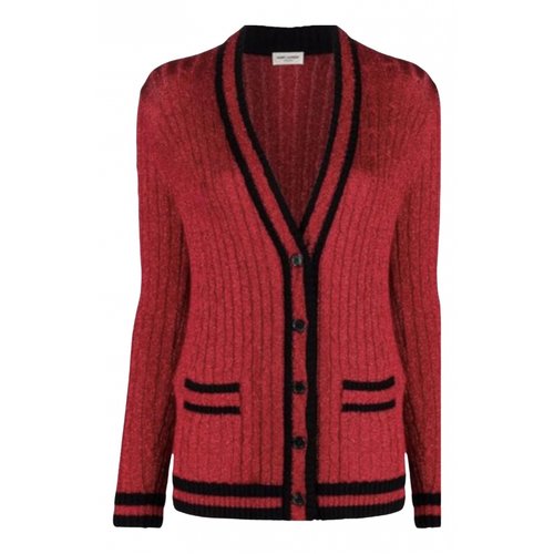 Pre-owned Saint Laurent Cardigan In Red