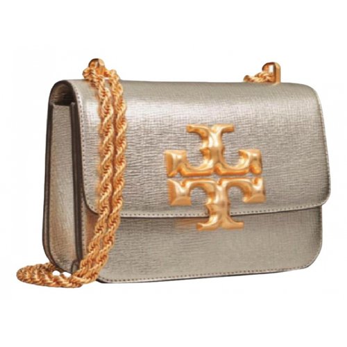 Pre-owned Tory Burch Leather Handbag In Gold
