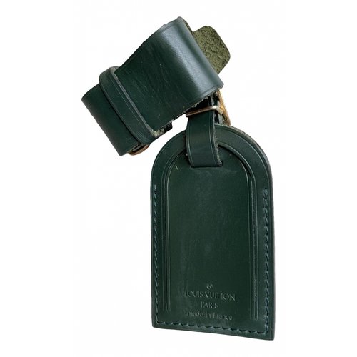 Pre-owned Louis Vuitton Leather Bag Charm In Green