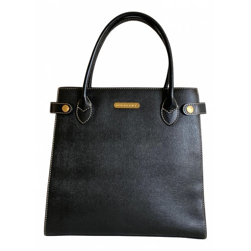 Pre-owned Burberry Leather Tote In Black