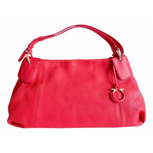 Pre-owned Ferragamo Leather Satchel In Red